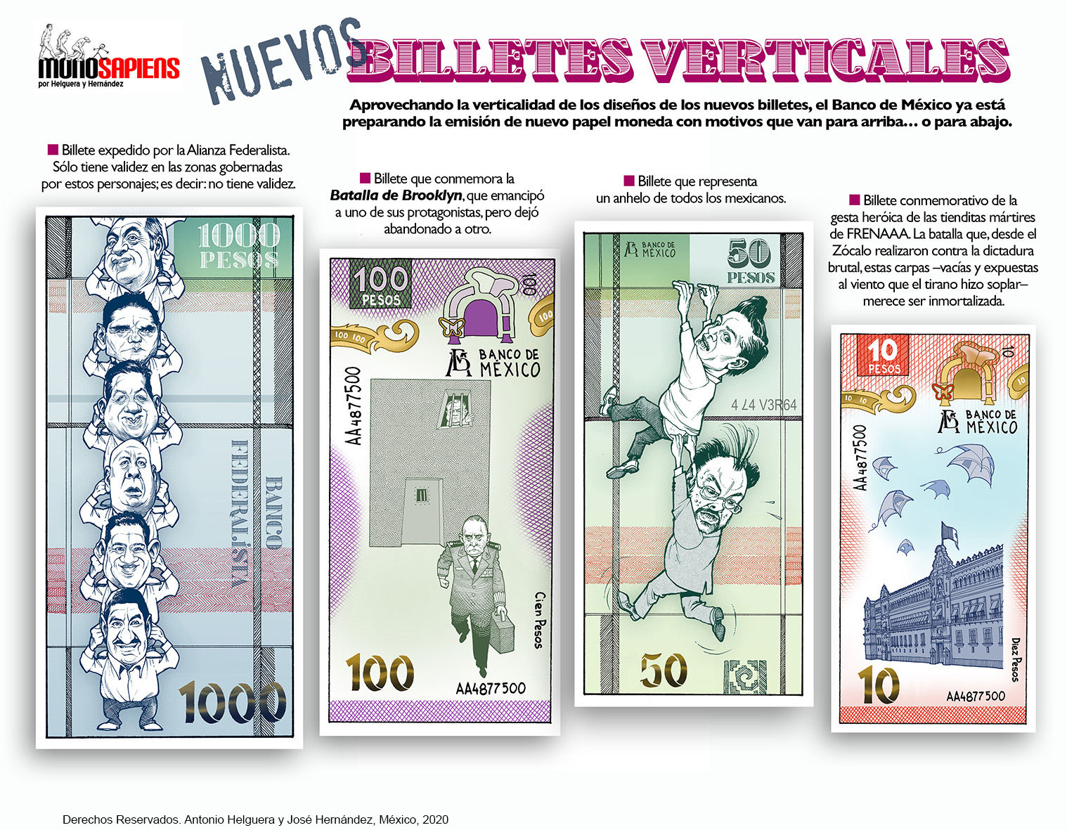 Billetes verticales